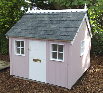 Painted Cottage with Cedar shingle roof